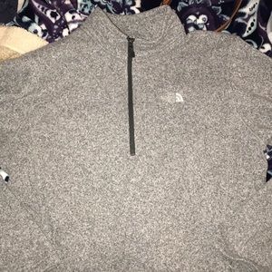 north face zip up crew neck